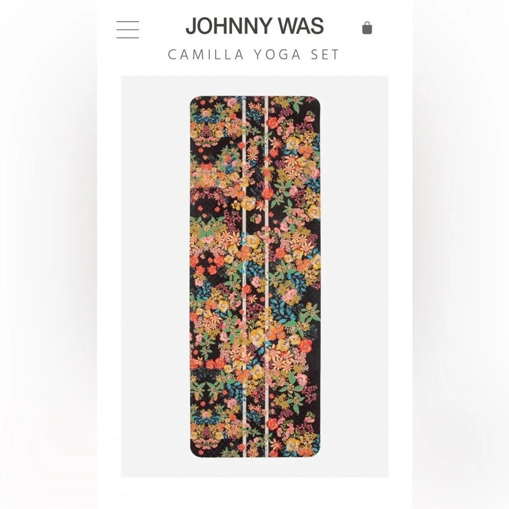 Johnny Was Yoga Mat & Carrying Bag. - Picture 2 of 4